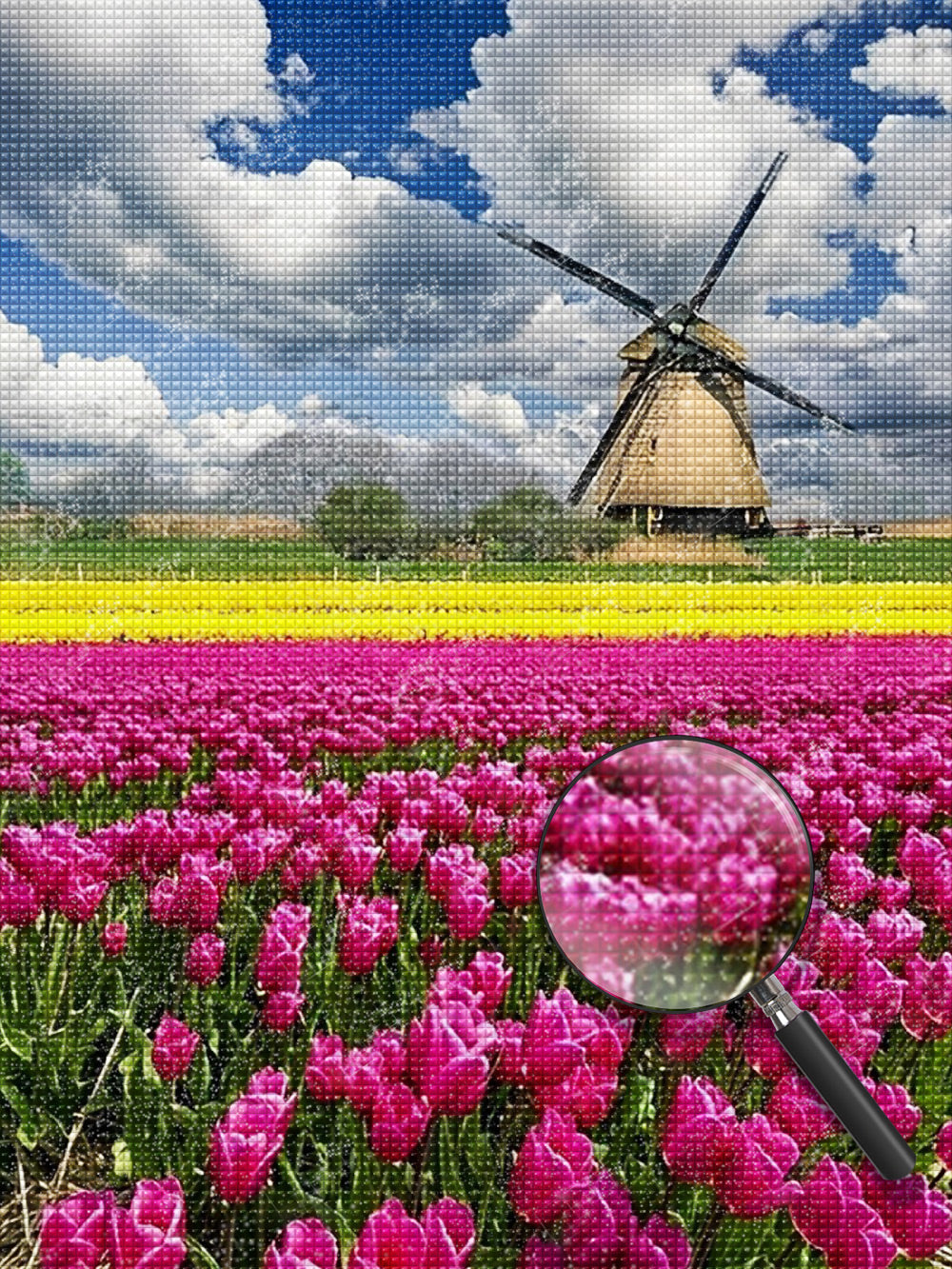 Tulpen und Windm¨¹hle Diamond Painting
