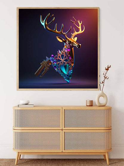 AB Diamond Painting - Cerf dans le faisceau de lumière