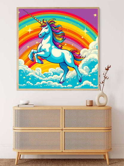 AB Diamond Painting - Licorne colorée