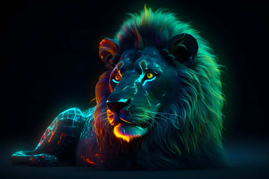 AB Diamond Painting - Lion at Night