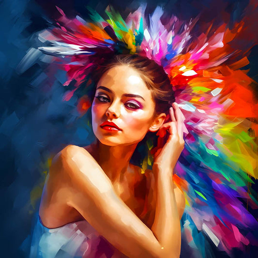 AB Diamond Painting - Abstract Hairstyle