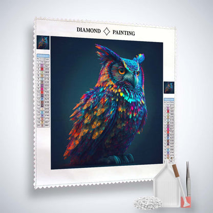 AB Diamond Painting - Proud Owl at Night