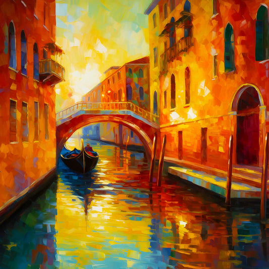 AB Diamond Painting - Venedig Brücke in der Sonne