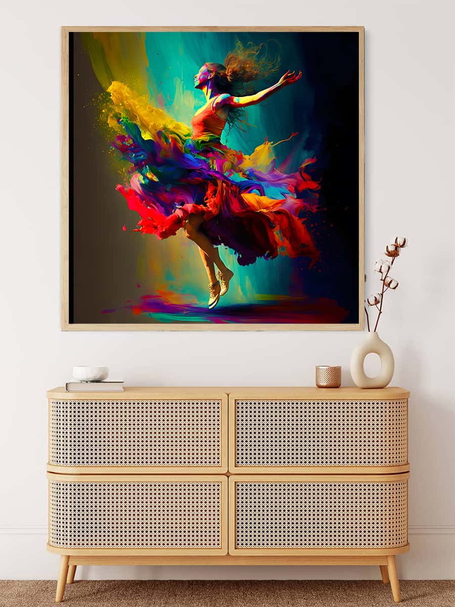 AB Diamond Painting - Danse colorée avec femme