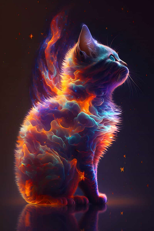 AB Diamond Painting - Rainbow Cat