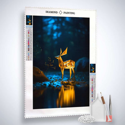 AB Diamond Painting - Glowing Deer in the Night