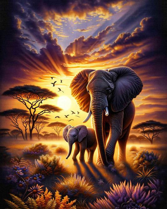 Baoea - Elephant mother and calf