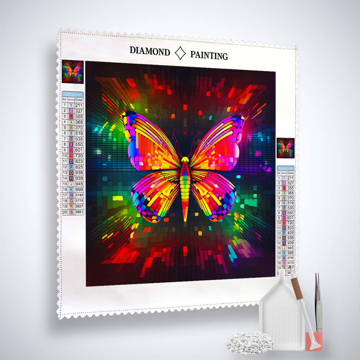 AB Diamond Painting - Schmetterling Bunt Frontal