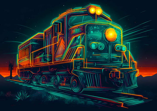 AB Diamond Painting - Train la nuit dans la lumière