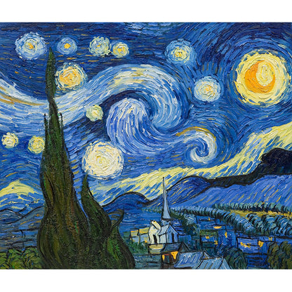 5D-Diamantgemälde Van Goghs Sternennacht Diamant-Kreuzstich-Volldiamant-Ölgemälde