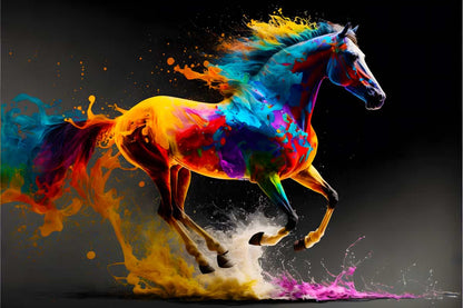 AB Diamond Painting - Colorful Horse