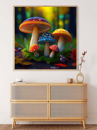 Peinture diamant AB - Champignons arc-en-ciel