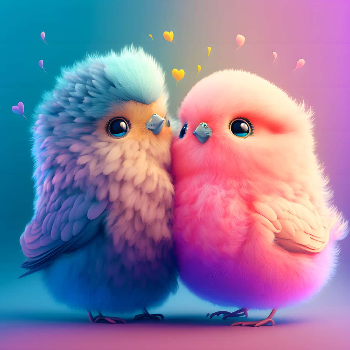 AB Diamond Painting - Bird Love for Two