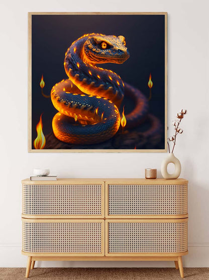 AB Diamond Painting - Snake Orange