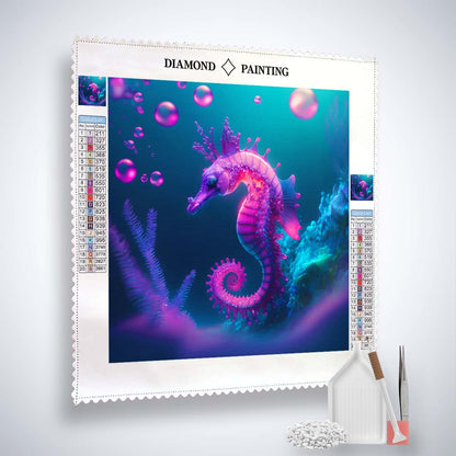 AB Diamond Painting - Purple Seahorse