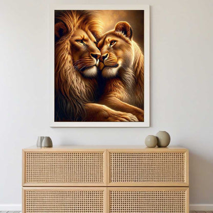 Baoea - Cuddling lion couple