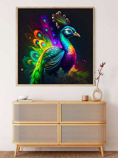 AB Diamond Painting - Neon Peacock