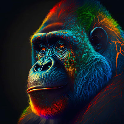 AB Diamond Painting - Gorilla Thoughtful