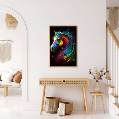 AB Diamond Painting - Horse side colorful