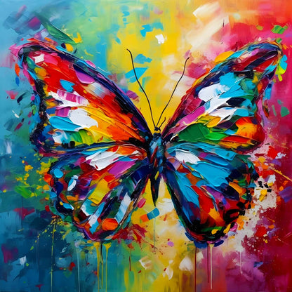 AB Diamond Painting - Butterfly Abstract Colorful