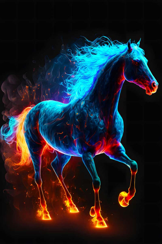 AB Diamond Painting - Fire Horse