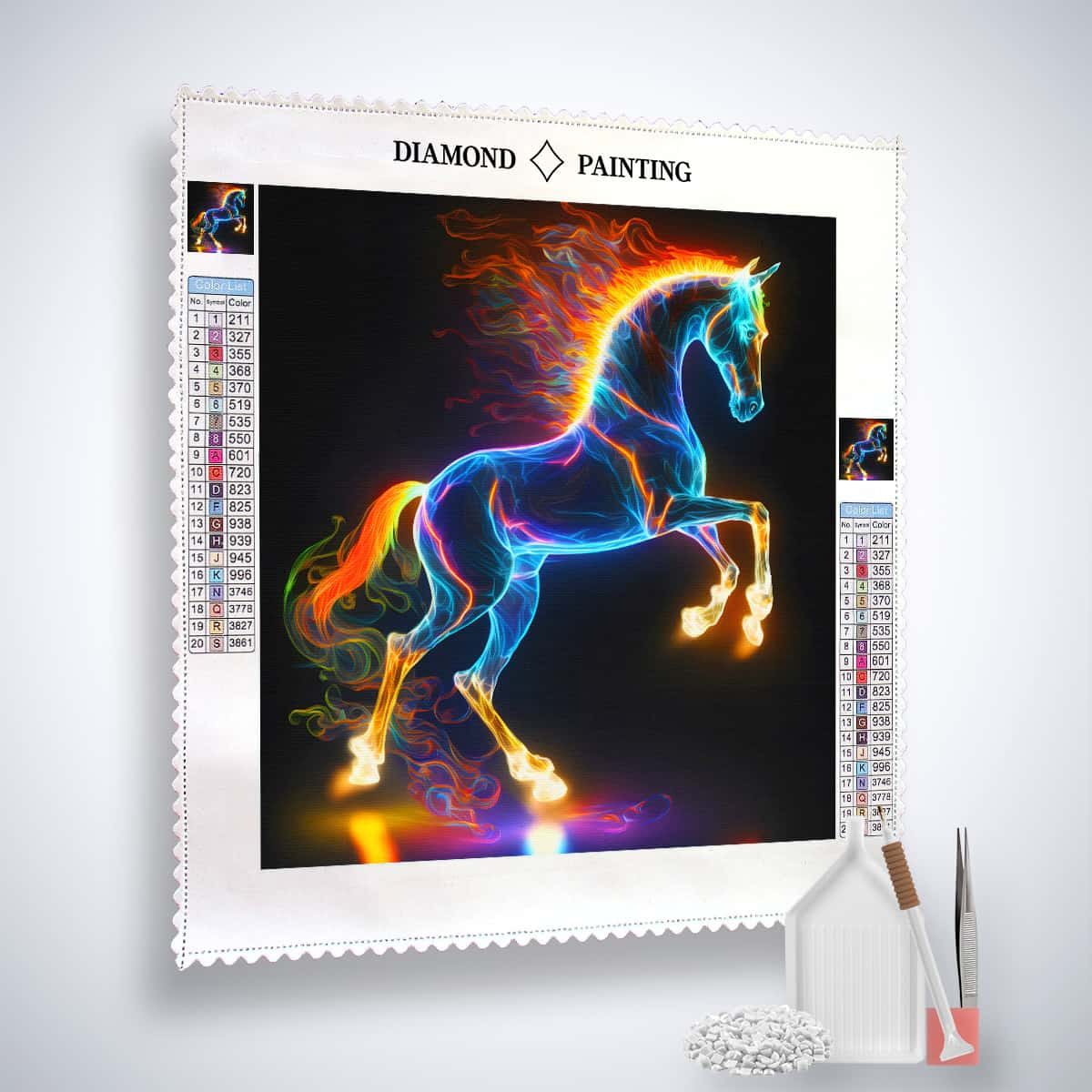 AB Diamond Painting - Horse glowing