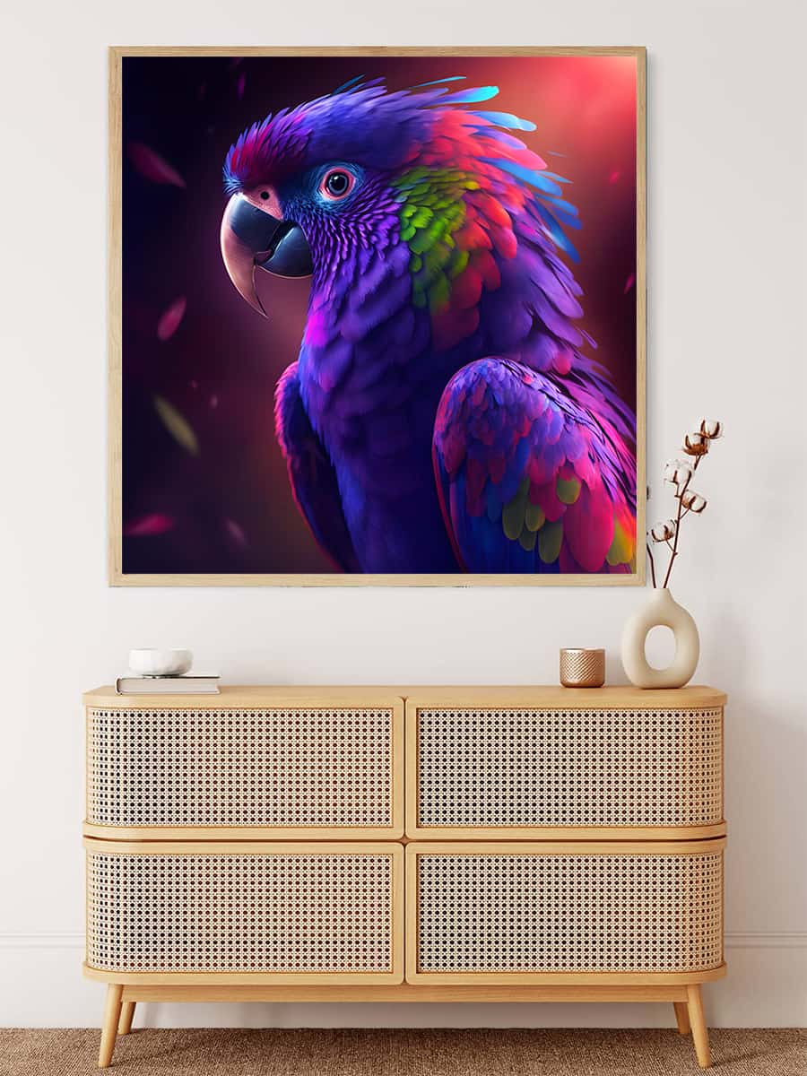 AB Diamond Painting - Parrot Purple