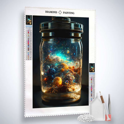 AB Diamond Painting - Space in a Glass