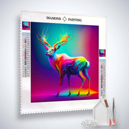 AB Diamond Painting - Rainbow Deer in the Light