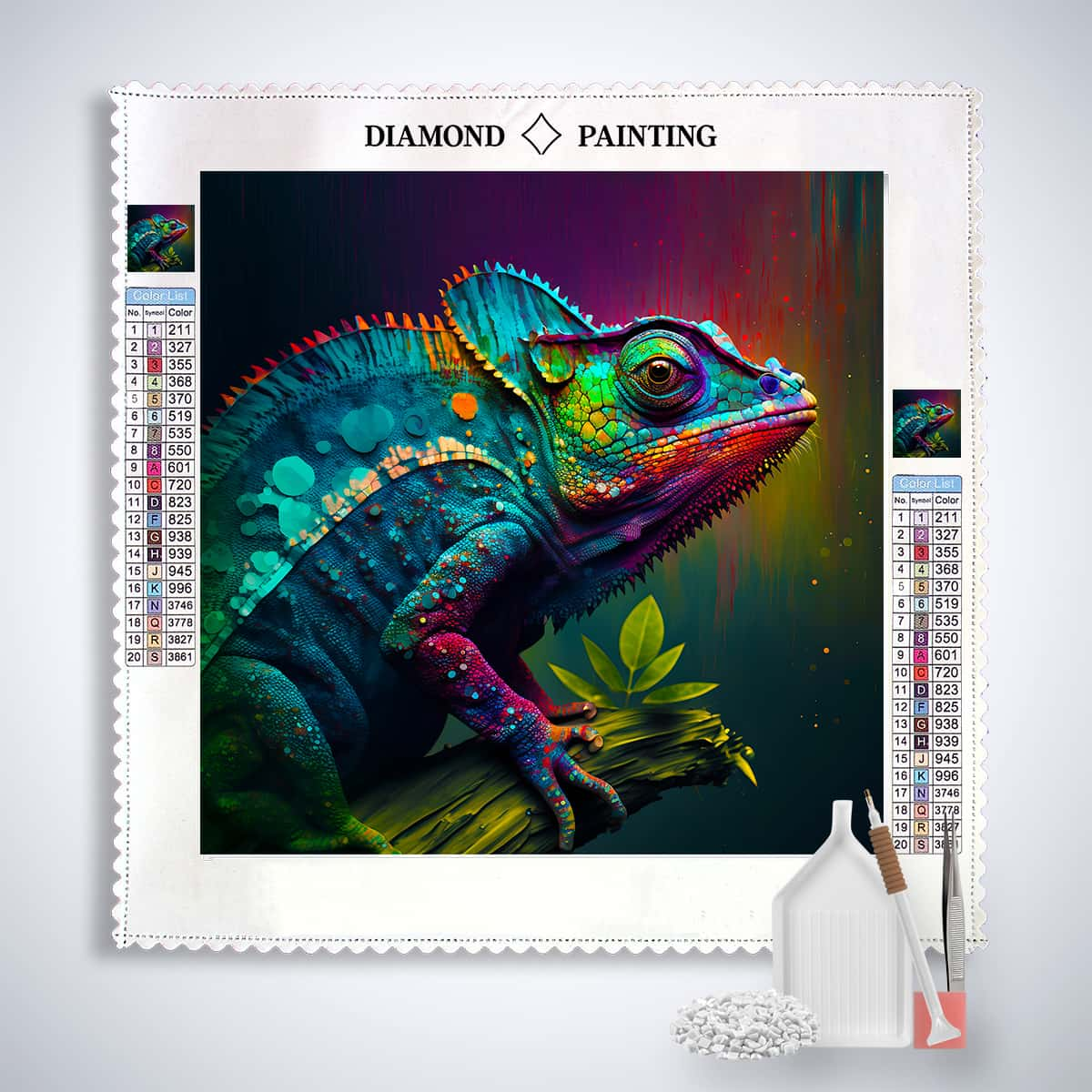 AB Diamond Painting - Magnificent Chameleon