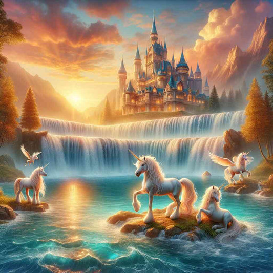 Baoea - Einhornfamilie Wasserfall