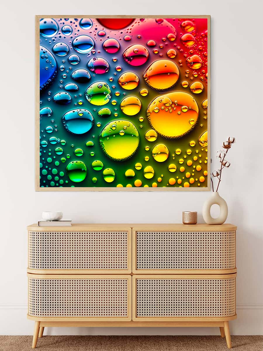 AB Diamond Painting - Colorful Raindrops