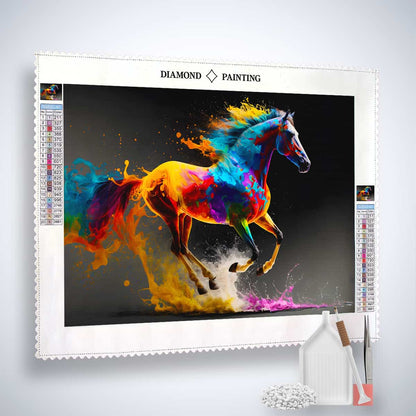 AB Diamond Painting - Colorful Horse