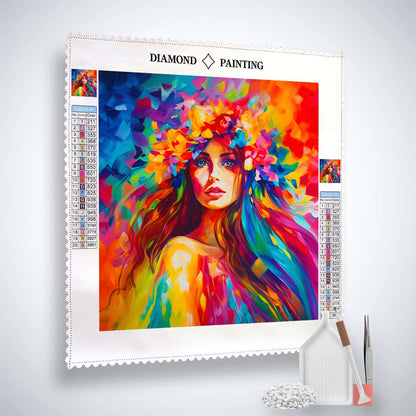 AB Diamond Painting - Femme Frontale Colorée