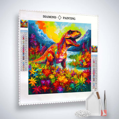 AB Diamond Painting - T-Rex colorful