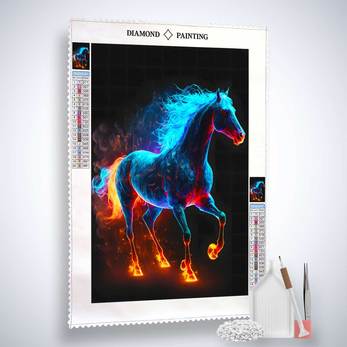 AB Diamond Painting - Fire Horse