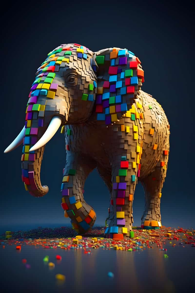 Peinture diamant AB - Échantillons de couleurs d'éléphant