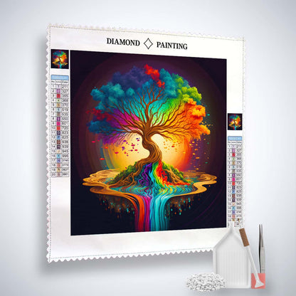 Peinture diamant AB – Arbre à flux de couleurs