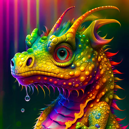 AB Diamond Painting - Colorful Dragon