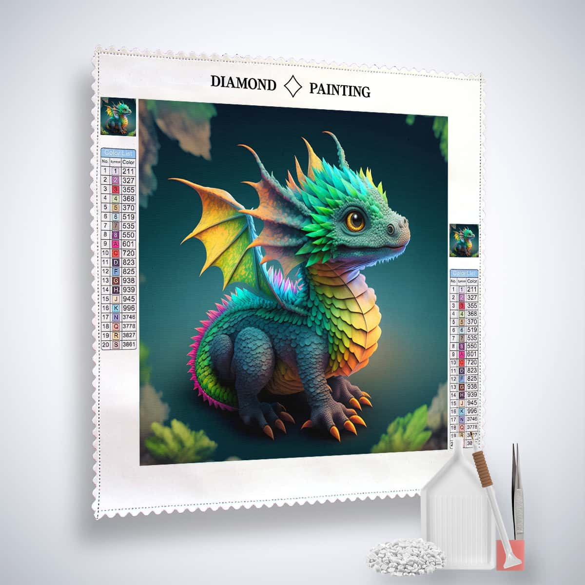 AB Diamond Painting - Kleiner Drache ganz Groß