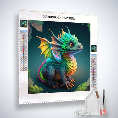 AB Diamond Painting - Petit dragon très grand