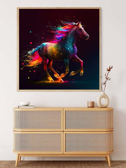 AB Diamond Painting - Horse Colorful