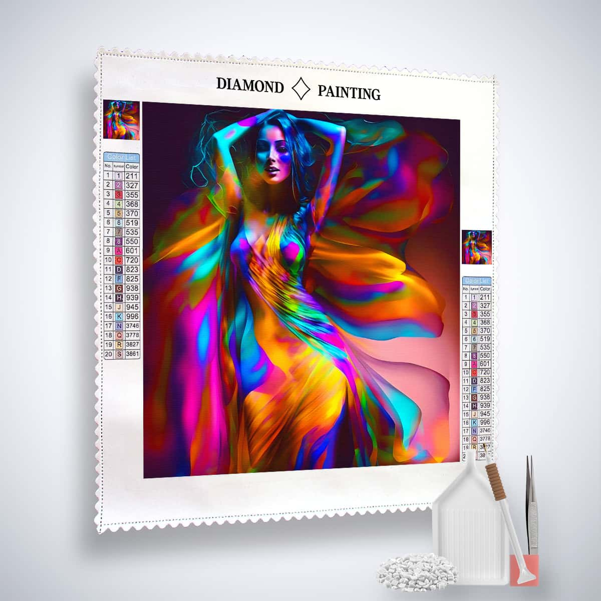 AB Diamond Painting - Femme dans une robe en soie