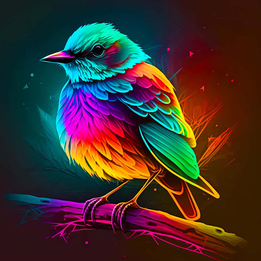 AB Diamond Painting - Magic bird colorful