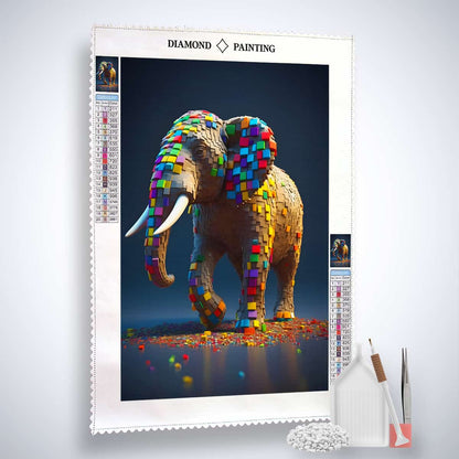 Peinture diamant AB - Échantillons de couleurs d'éléphant