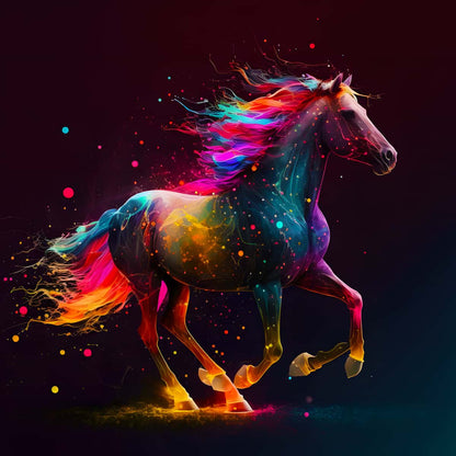 AB Diamond Painting - Horse Colorful