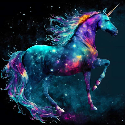 AB Diamond Painting - Proud Colorful Unicorn