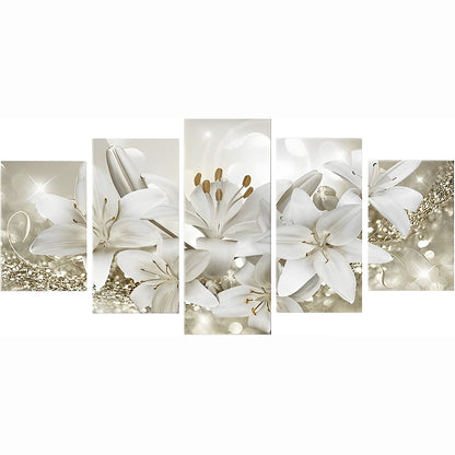 White Lilies Diamond Painting 5 pieces