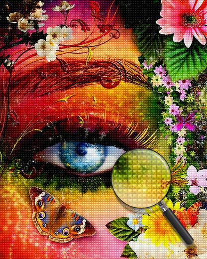 Eye Flowers Butterflies Diamond Painting