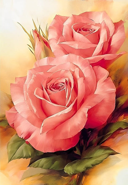 Pink Roses Diamond Painting